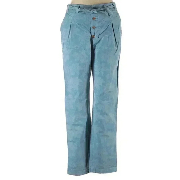 Sundance Womens Tie Waist Paisley Pants Size 6 Blue Floral  Casual - Picture 3 of 7